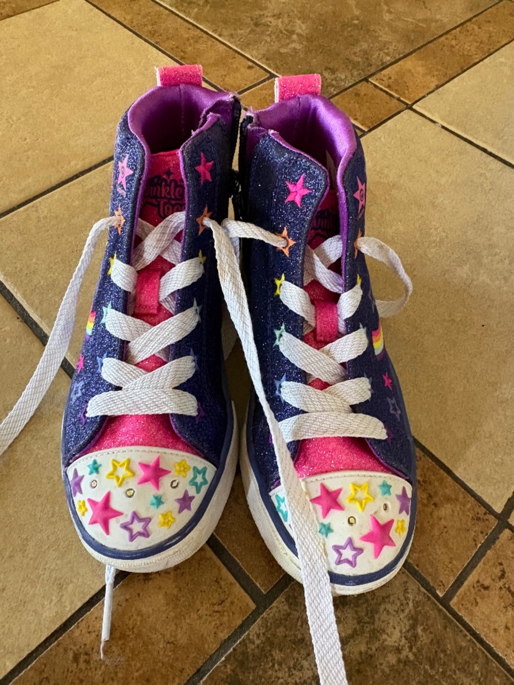 Sz 13 SKECHERS KIDS Twinkle Sparks 314831L (Little Kid)